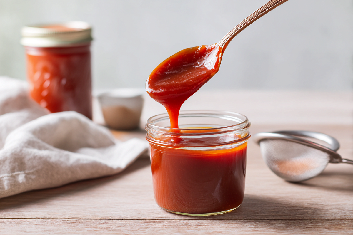    Соус получается густой, ярко кислый и ярко сладкий: им удобно поливать жареное мясо, рыбу, рис с овощами или добавлять в блюда, где нужна глянцевая кисло-сладкая глазурь