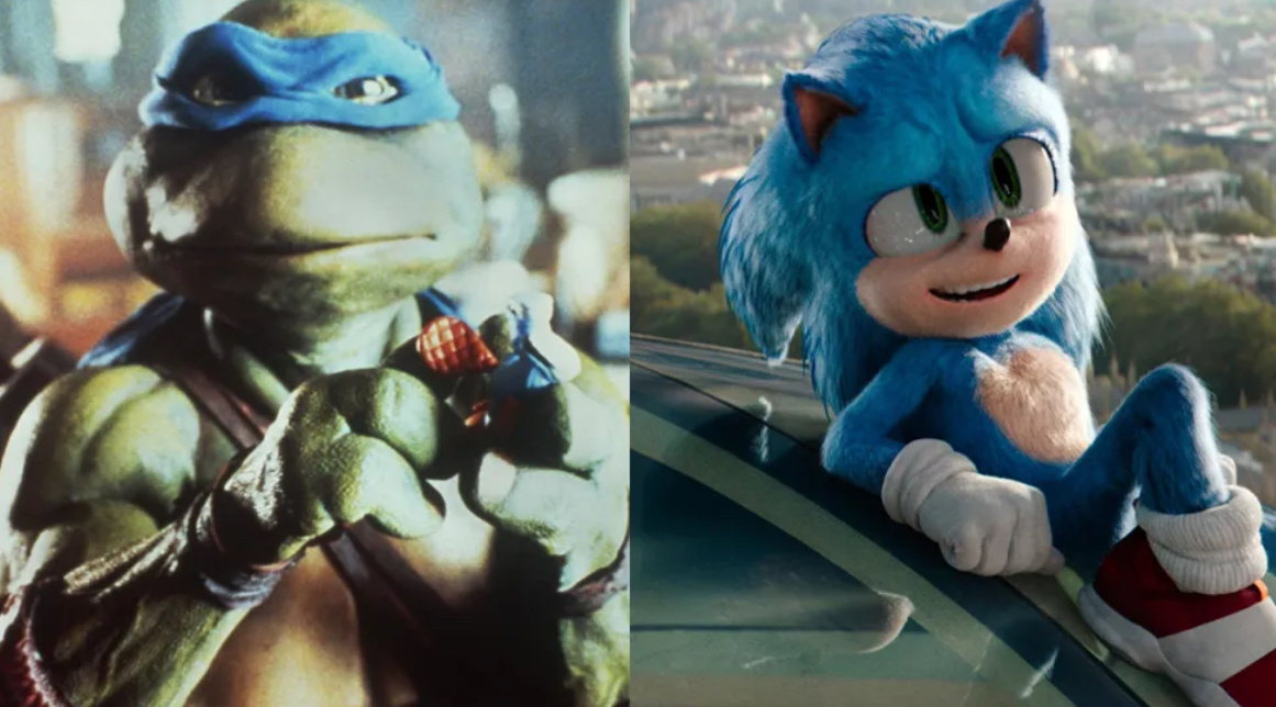 «Черепашки-ниндзя» (слева) и «Соник 3»