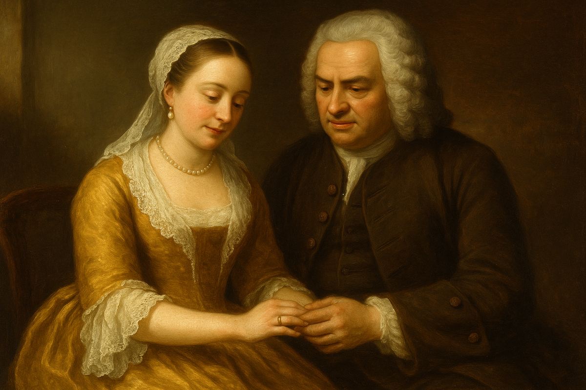 Анна Магдалена Вильке и Иоганн Себастьян Бах.