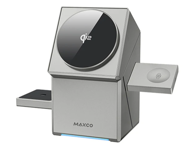Беспроводное зарядное устройство MAXCO Qi2 3-в-1
