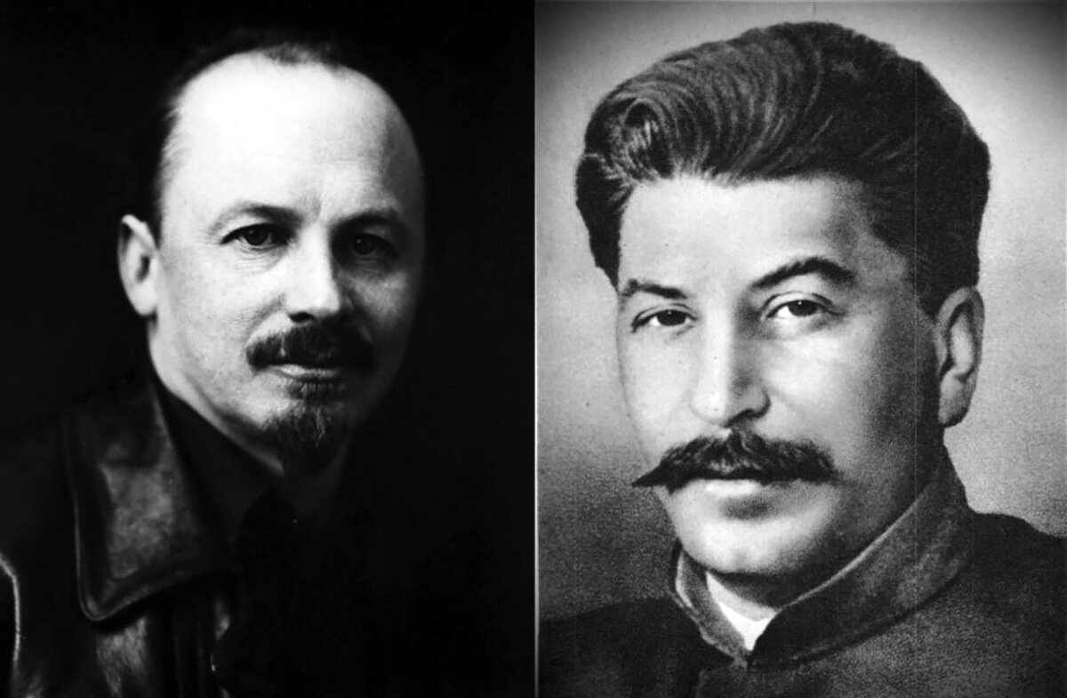 Николай Бухарин и Иосиф Сталин