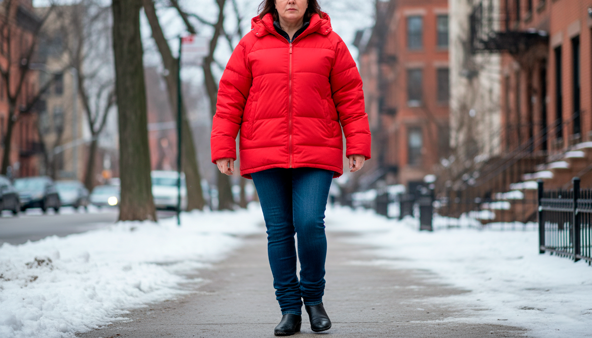 Джинсы, впивающиеся в тело как вторая кожа. Зимой это создает «эффект сардельки»: перетянутый силуэт выглядит грузным и подчеркивает даже те нюансы, которых нет.