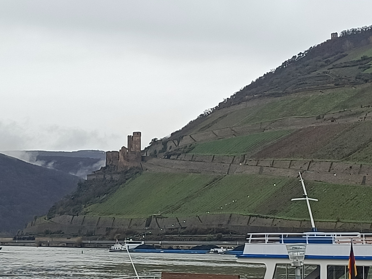 Bingen.Рейн.Германия. Фото автора. Вид на замок Ehrenfels. Bingen. Германия. 