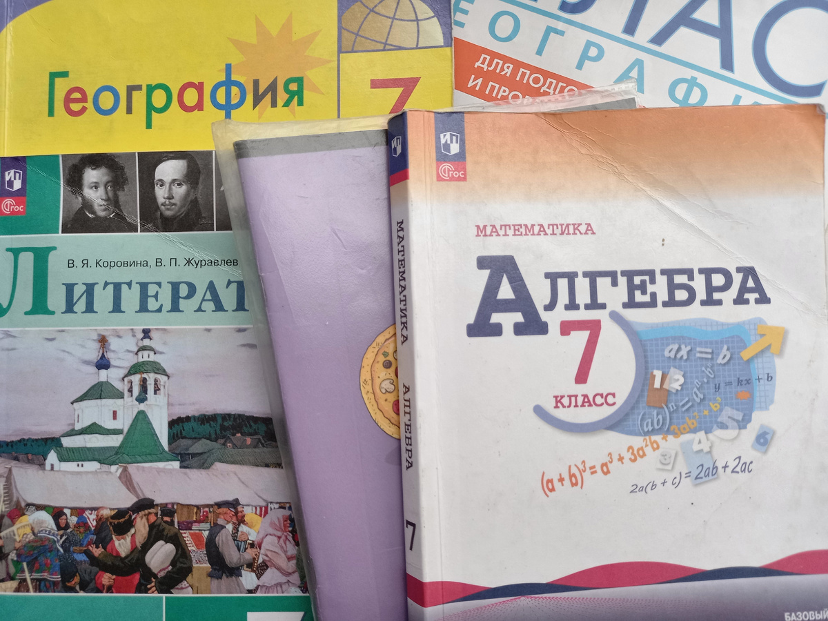 Учебники 7 класса. Фото автора.