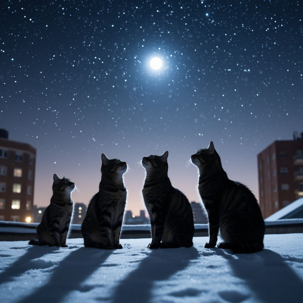 В эту ночь для них открывается портал. Они видят то, что скрыто от человеческих глаз. Куда смотрит ваш кот?