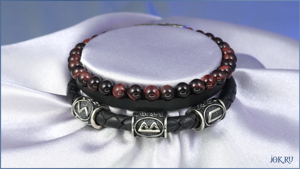 Руны на коже: уникальные браслеты с натуральными бусинами под ваш стиль. Joker‑Studio