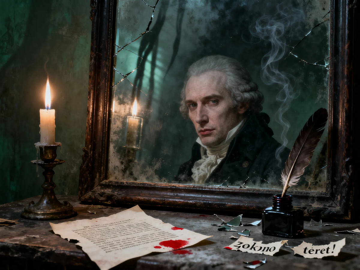 Он боялся собственного отражения, и теперь его дух, как говорят, в них застревает. Что видят те, кто всматривается в старые зеркала — призрак революции или собственный страх?