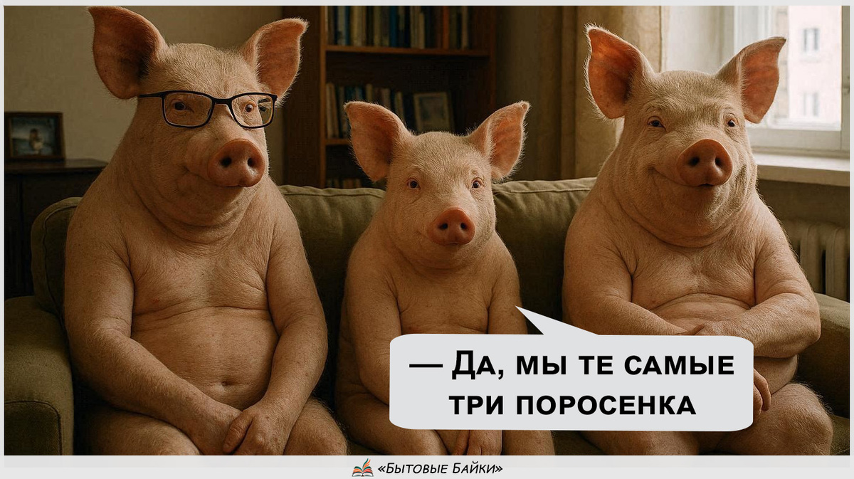 Как Три поросёнка делят трёшку