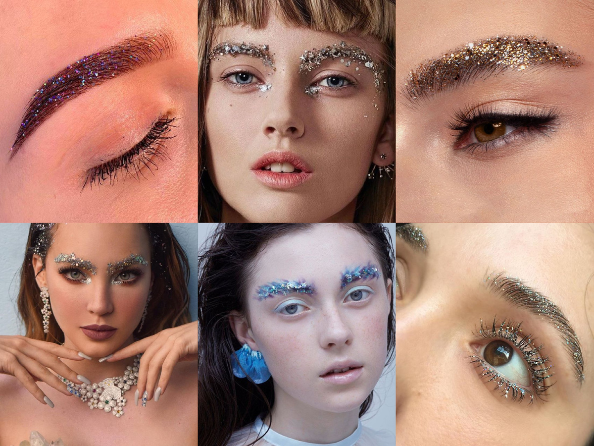 Блестящие брови