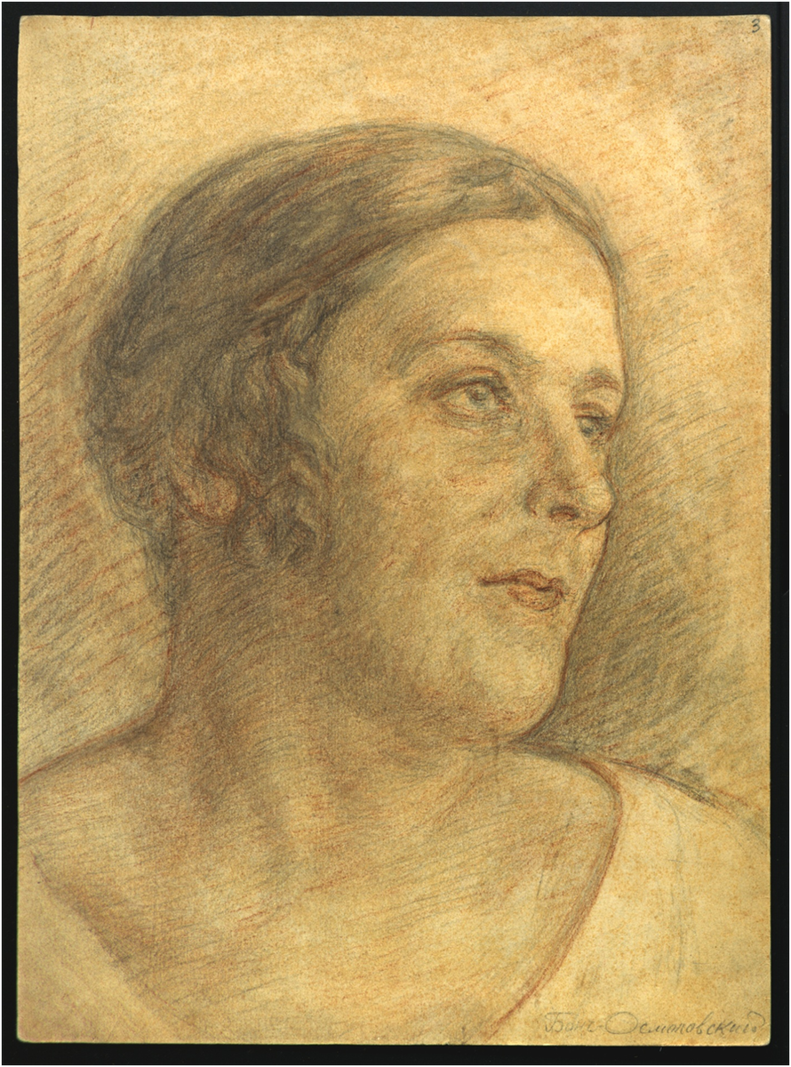 Н.Г. Бонч-Осмоловский. Портрет жены. Графика. 1910 год