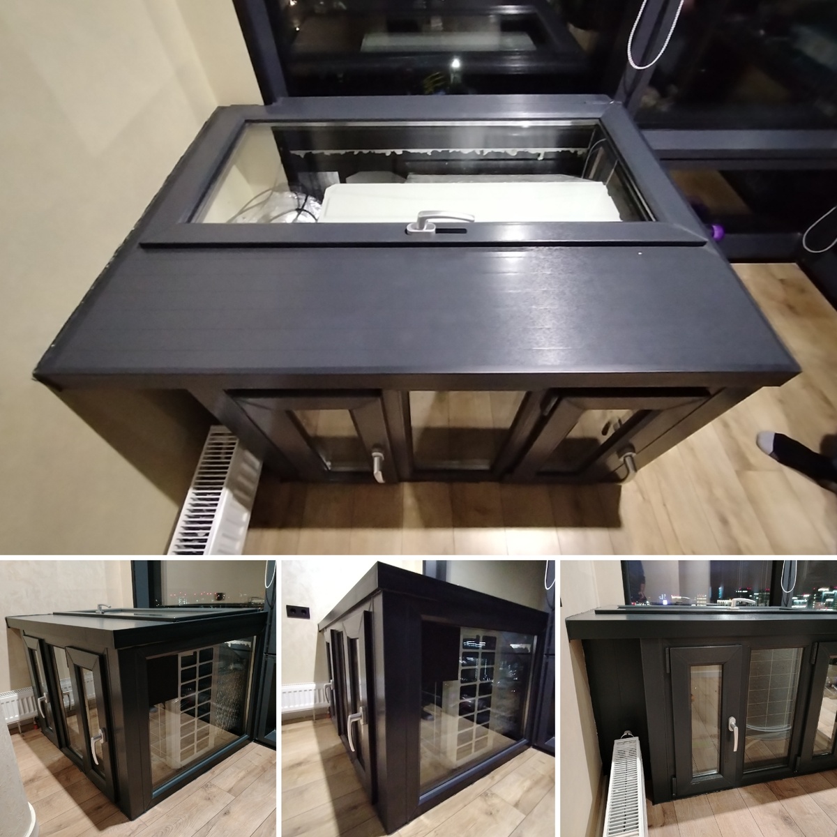 Заказ #2648: 
РТ; Казань; ул. Шоссейная д.57. 
ЖК Atlantis Deluxe. 
Короб для Кондиционера. 
⭐⭐⭐⭐⭐⭐⭐ 
Профиль VEKA WHS 60mm.(4 камеры) 
Ламинация 2х стороняя Антрацитово-Серый. 
Расширитель: 60×45мм. Антрацитово-Серый. 
Стеклопакет: СПО-24мм. 
Фурнитура: Accado. 
Ручки: Roto. 
Монтаж по ТУ. 
⭐⭐⭐⭐⭐⭐⭐
Приветствуем Вас, Дорогие Подписчики!

Многие современные новостройки не предусматривают установку кондиционера с уличной стороны. 
Поэтому внешний блок устанавливают внутри помещений и балконов. 
При такой установке возникает дополнительная сложность: 
Термоизоляция и Звукоизоляция внешнего блока. 

По запросу клиента, спроектировали немного необычный формат короба для кондиционера. 
Было учтёно: 
Свободный доступ к блоку. 
Герметичность конструкции. 
Звукоизоляция. 
Эстетичность конструкции. 
Обход обогревательной батареи. 
Отделка кромки. 
Компактная конструкция. 

Необходимо изолировать кондиционер? 
Хотите получить консультацию? 
Нужен надёжный исполнитель? 

ЗВОНИТЕ! 
Мы знаем как это сделать! 
⭐⭐⭐⭐⭐⭐⭐
СПУТНИК ОКОН
РТ; Казань; Ямашева 38 - оф.1
РТ; Казань; Архангельская 14 к.2 - оф.2
РТ; Казань; Родины 41 - склад
тел.: +7(843)258-66-98
почта: sputnik.okon@gmail.com
сайт: http://sputnik-okon.ru 
#спутникокон
#спутник_окон
#ремонтокон 
#ремонт_окон 
#коробдлякондиционера 
#коробкондиционера 
#кондиционер 
#мастероконказань 
#мастерокон 
#термоизоляция 
#окналаминированые 
#окнапластиковые 
#звукоизоляция
#окнапвх
#окна
#вторник 
#декабрь2025
#зима2025
#казань
#татарстан
#россия
#russia
#tatarstan
#kazan
#winter2025 
#december2025
#tuesday 
#sputnikokon
#sputnik_okon 