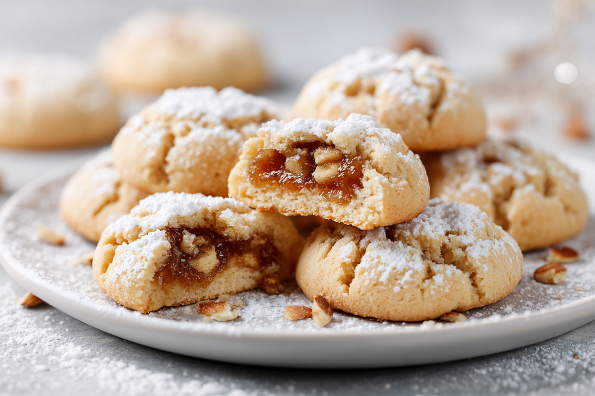    В конце посыпаем сахарной пудрой