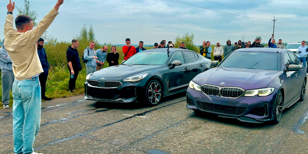 Stinger v BMW M340 v Golf R v AMG E53 vs Wey 07