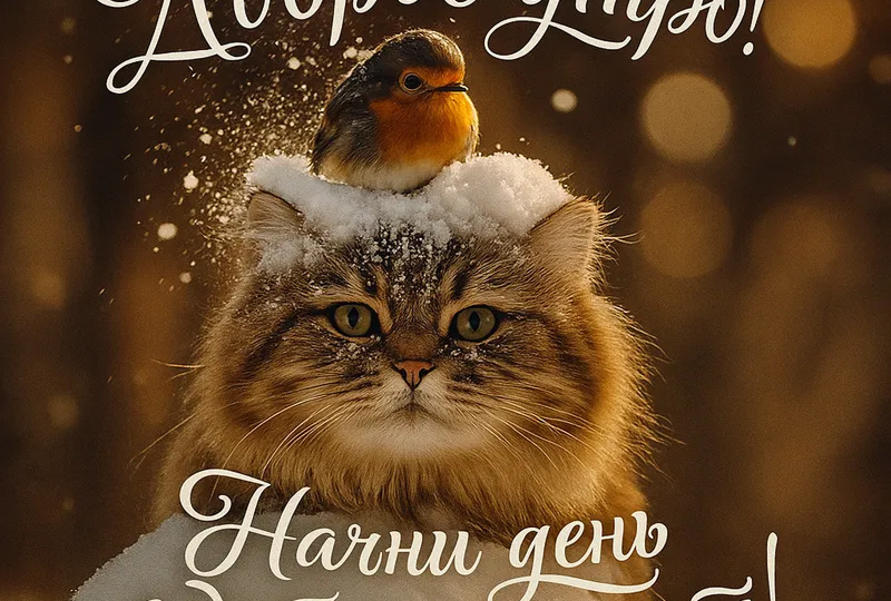 Доброе зимнее утро 2025. Красивые и стильные картинки «С добрым утром!»