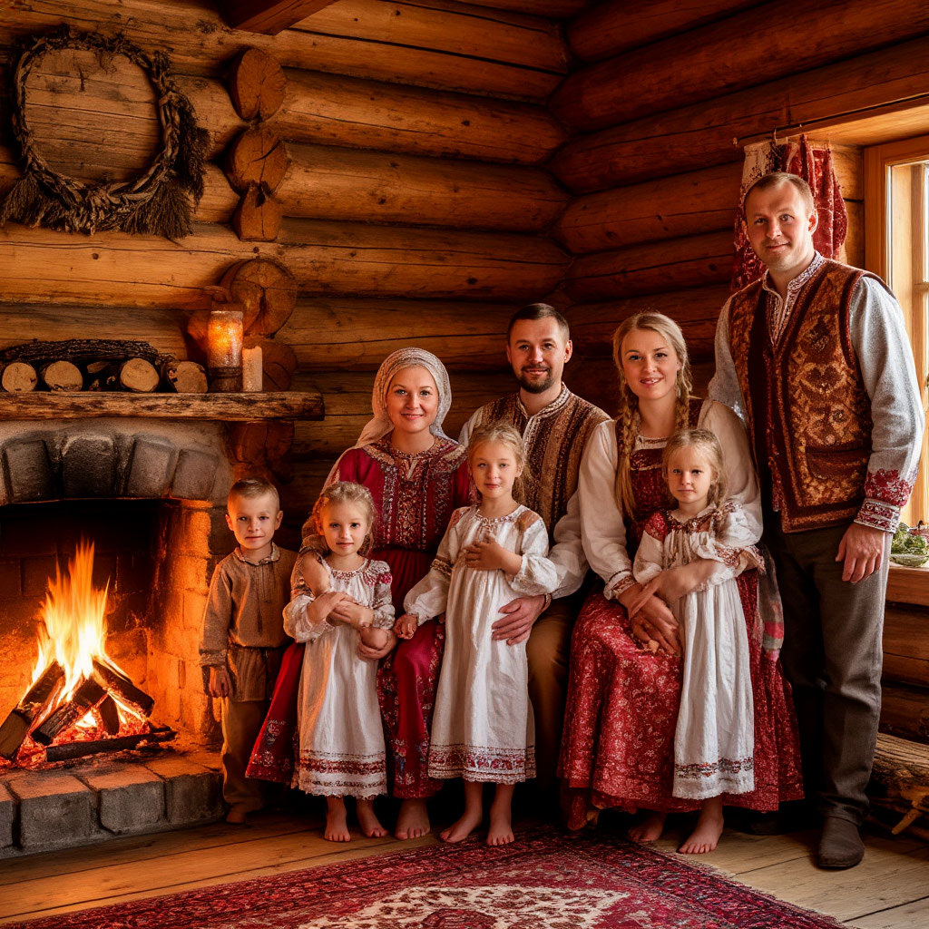 Счастливая РУССКАЯ семья - прошлого, настоящего и будущего!!!