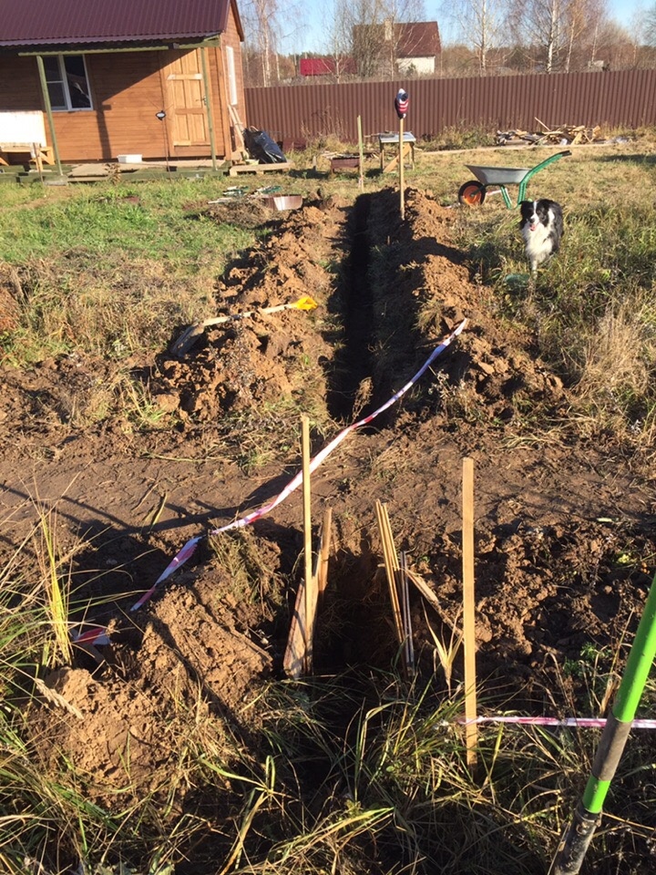 траншея под электричество