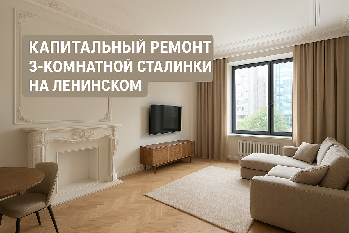 Капитальный ремонт 3-комнатной сталинки на Ленинском. Реальный кейс
