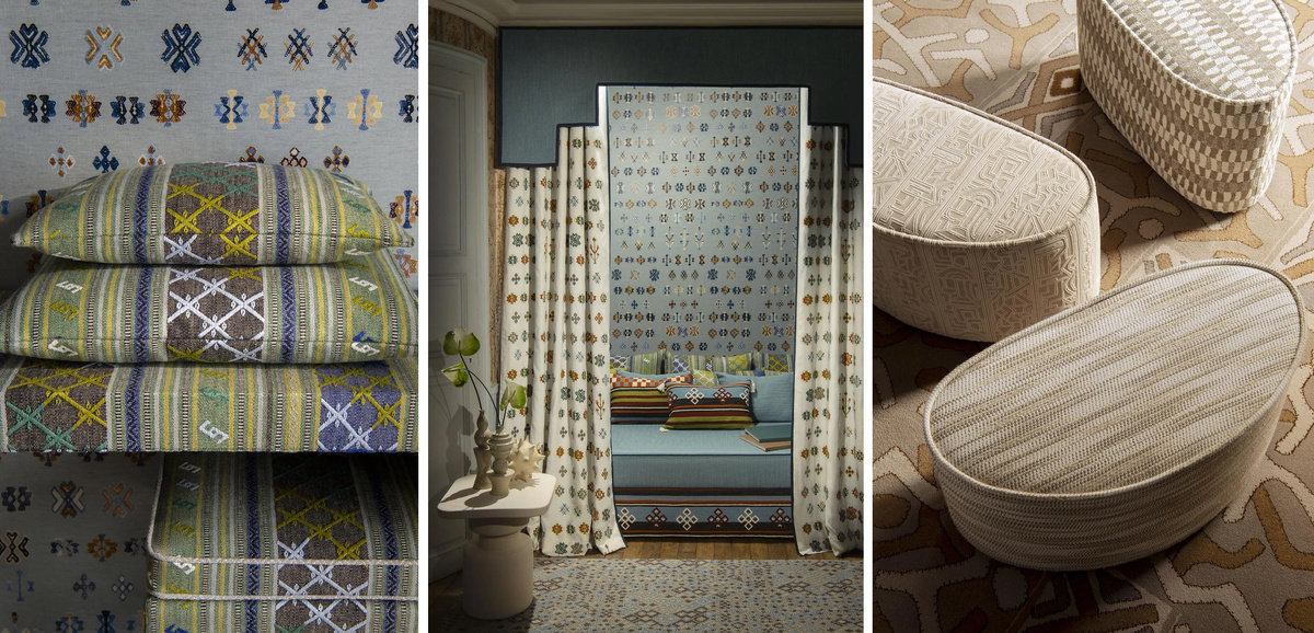 Применение тканей из коллекции Deserts Pierre Frey.