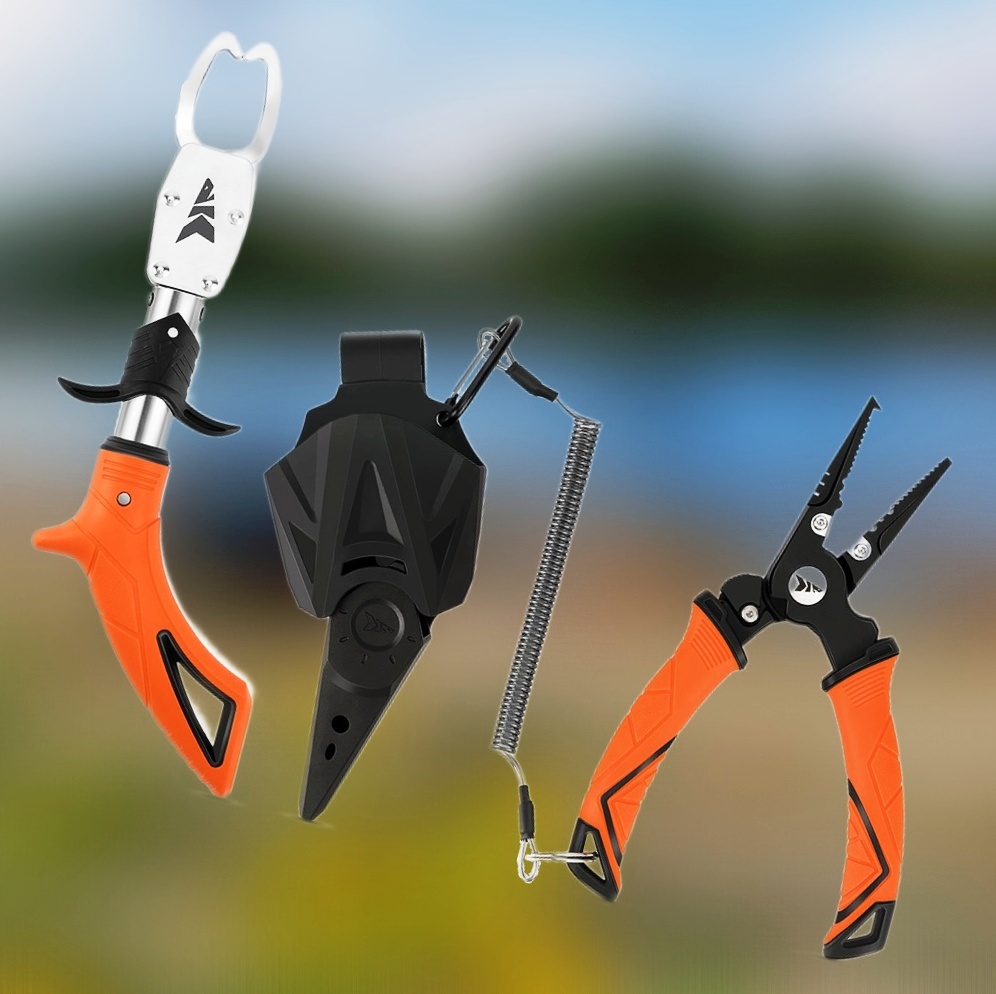 Рыболовный комплект: рыбацкие пассатижи и липгрип (челюстной захват)