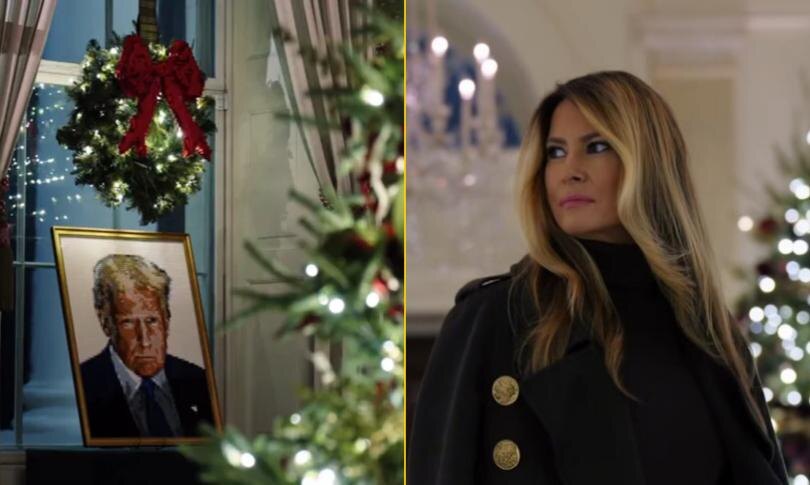    Источник: Социальные сети | Мелания Трамп продемонстрировала свои рождественские украшения
