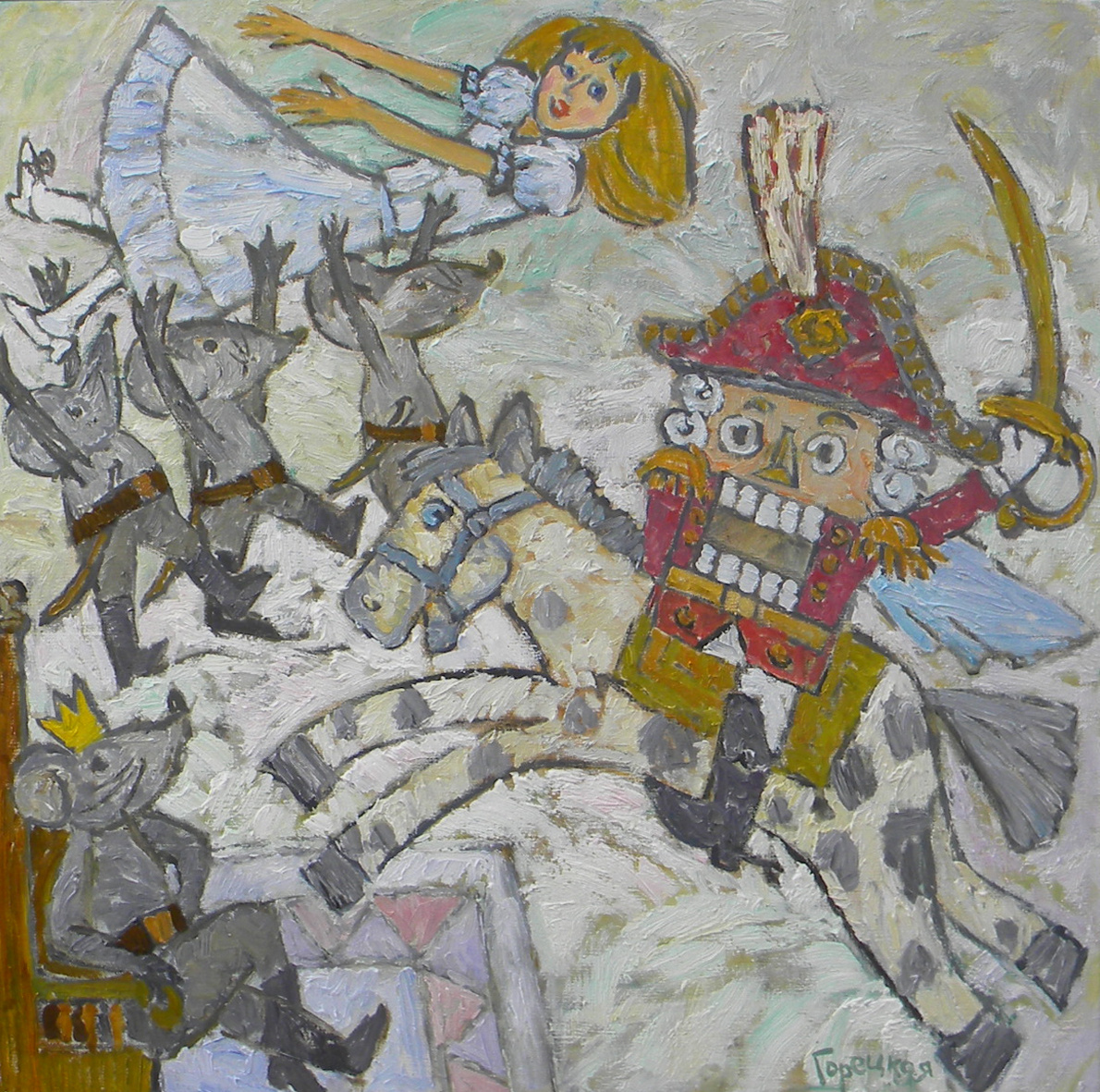 Полина Горецкая "Щелкунчик" 2015 холст, масло 90х90 