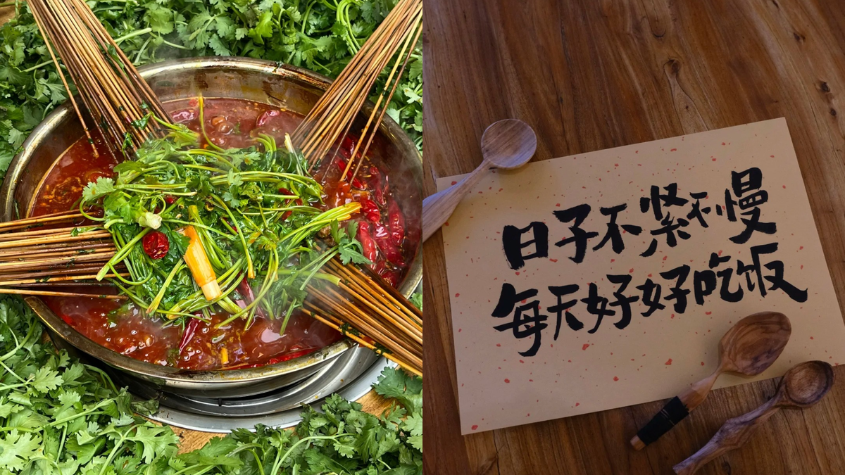 Перевод: Дни текут неспешно и размеренно, каждый день хорошо и правильно питайся.