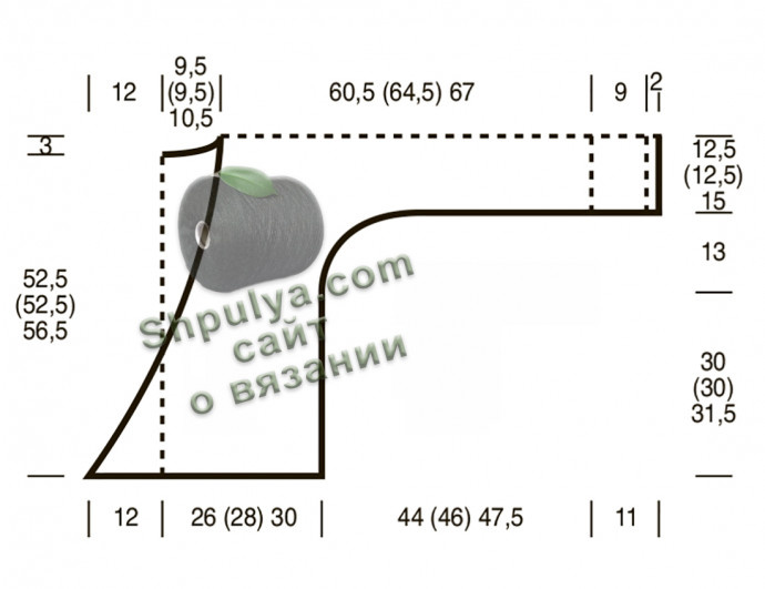 Выкройка вязаного жакета