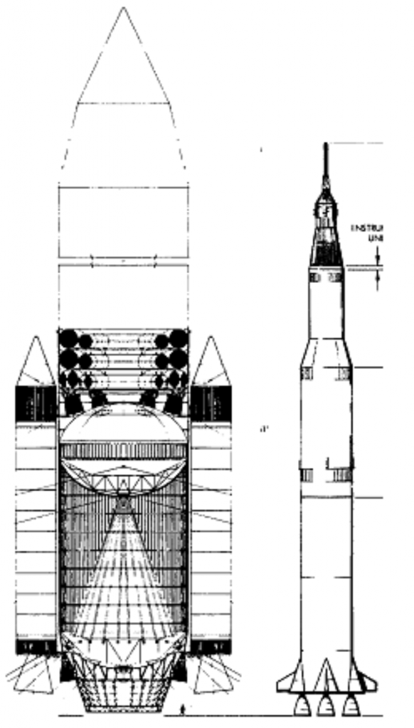 LMLV в сравнении с ракетой "Сатурн-5"