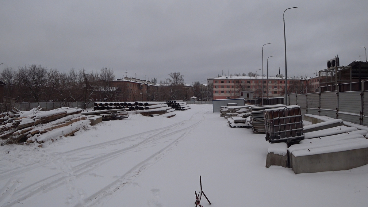 Вид на площадку под строительство ЖК "Менделеев" - декабрь 2024 года 