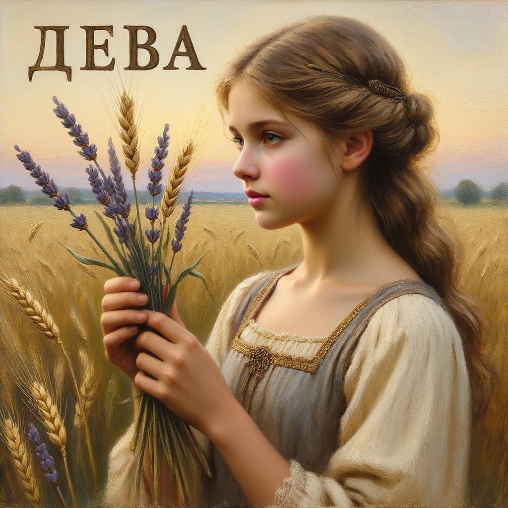 Знак Зодиака Дева. Иллюстрация сгенерирована нейросетью