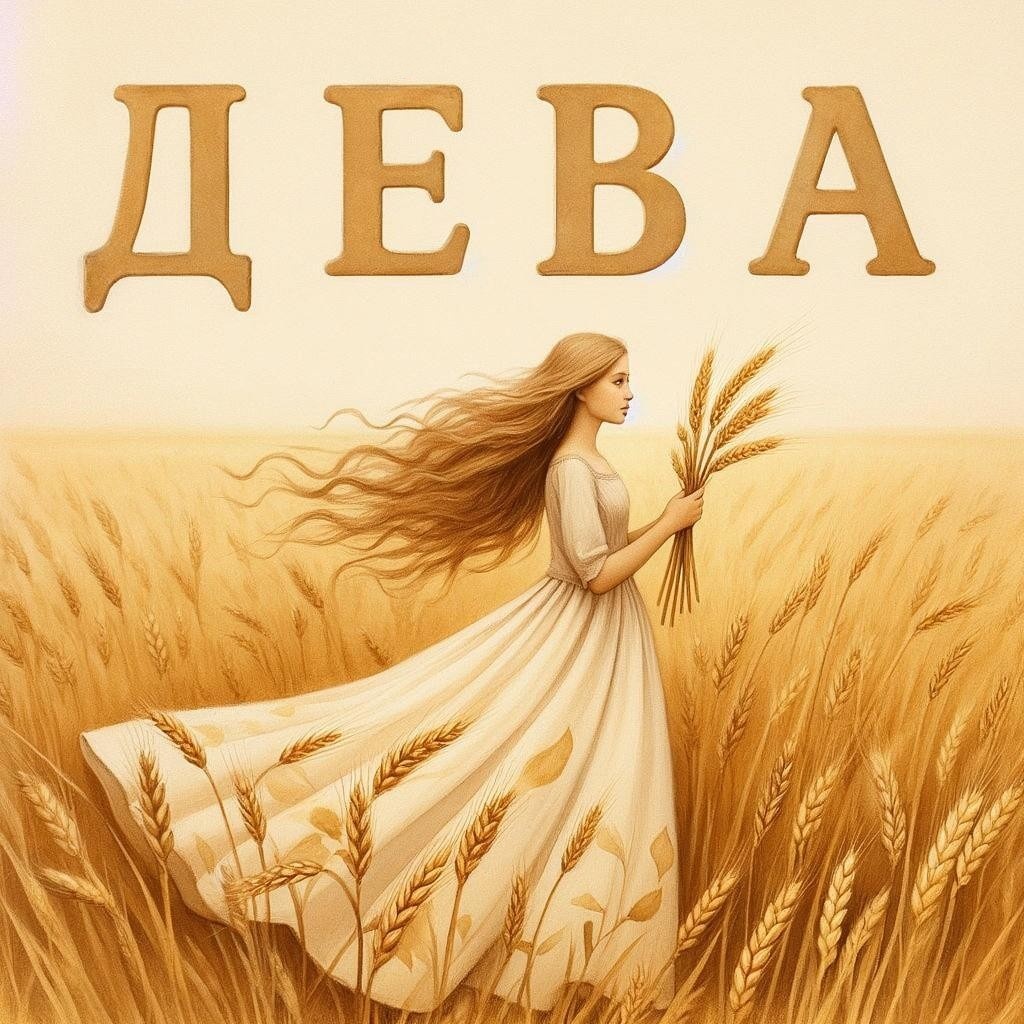 Знак Зодиака Дева. Иллюстрация сгенерирована нейросетью