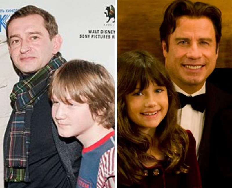 Константин Хабенский с сыном / Джон Траволта с сыном