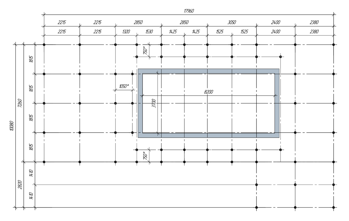 План свайного поля