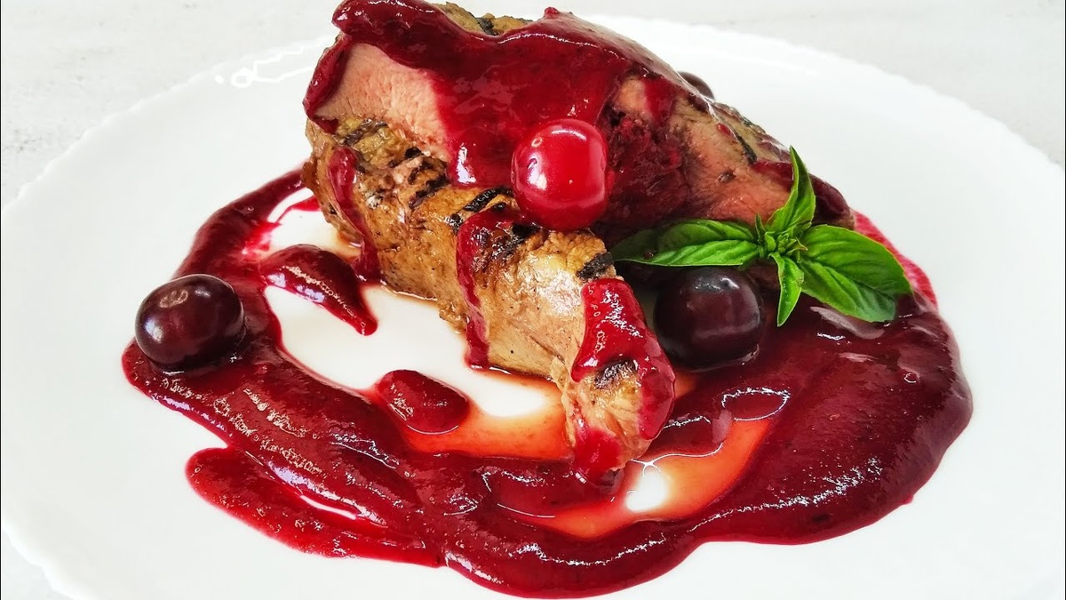 Соус из вишнёвого варенья для мяса за 2 минуты