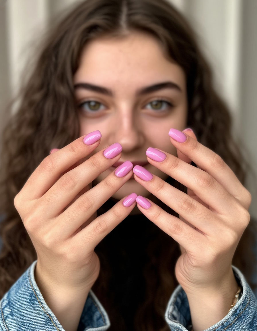 Мира с новым маникюром