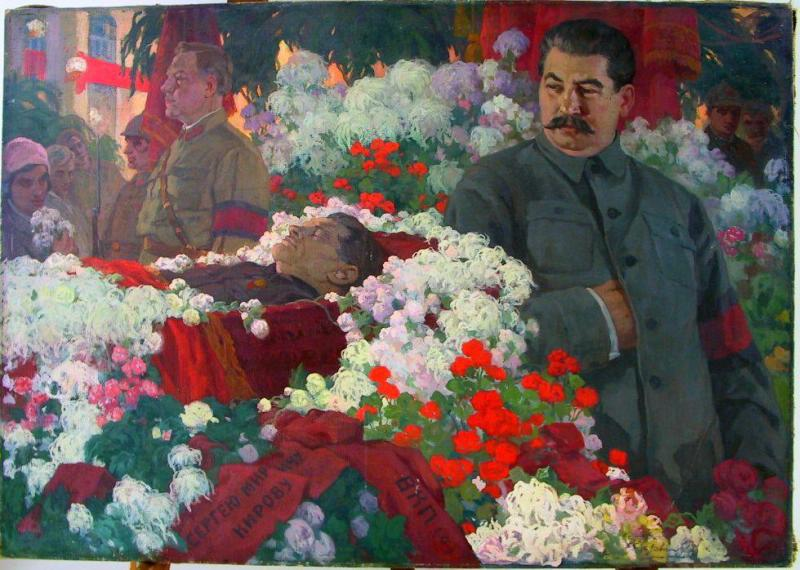 Иван Горюшкин-Сорокопудов (1873—1954). И.В. Сталин у гроба С.М. Кирова