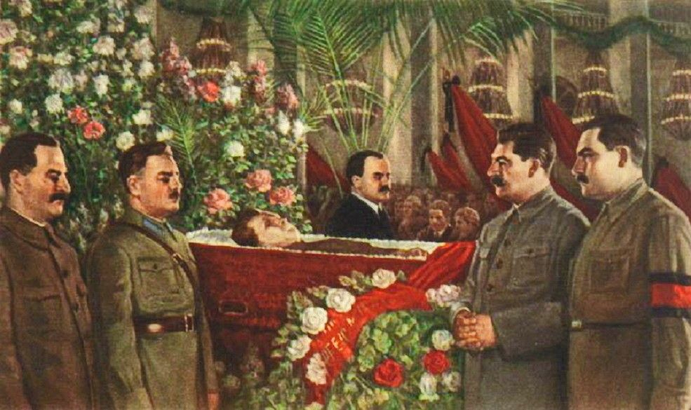 Л. Марков. «Почётный караул у гроба Кирова». 1934