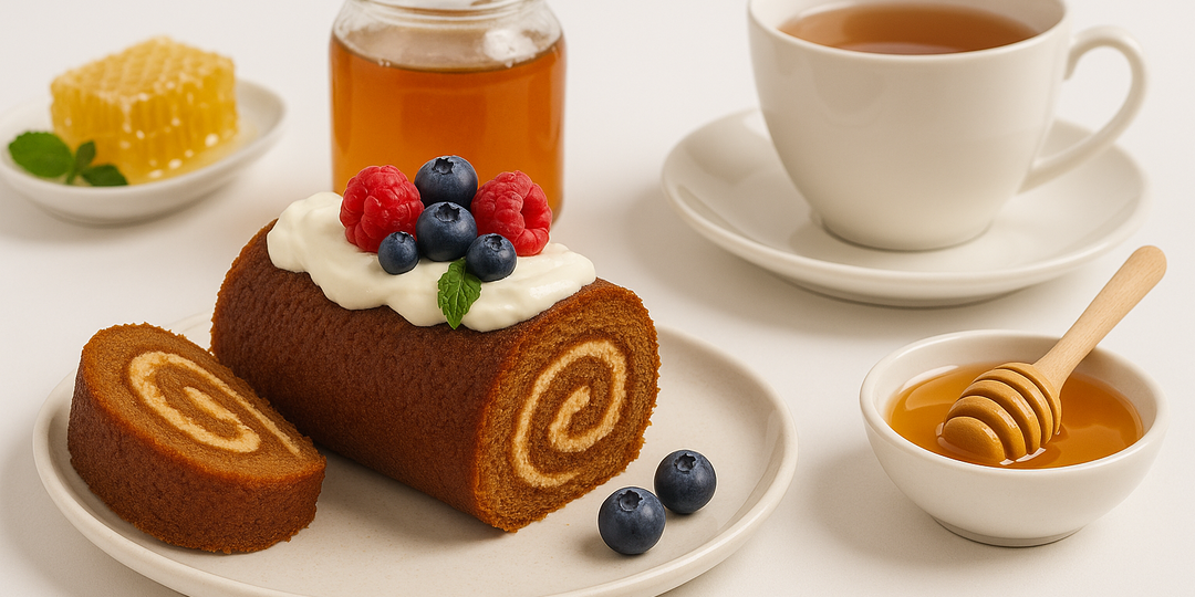 Рулет, который пахнет зимними вечерами: медовая нежность с карамельным оттенком