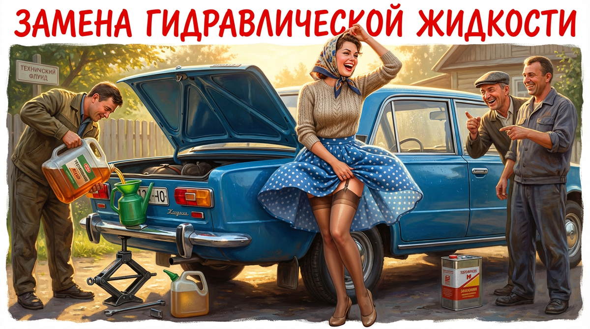    Замена гидравлической жидкости в гидроусилителе руля и домкрате. admin