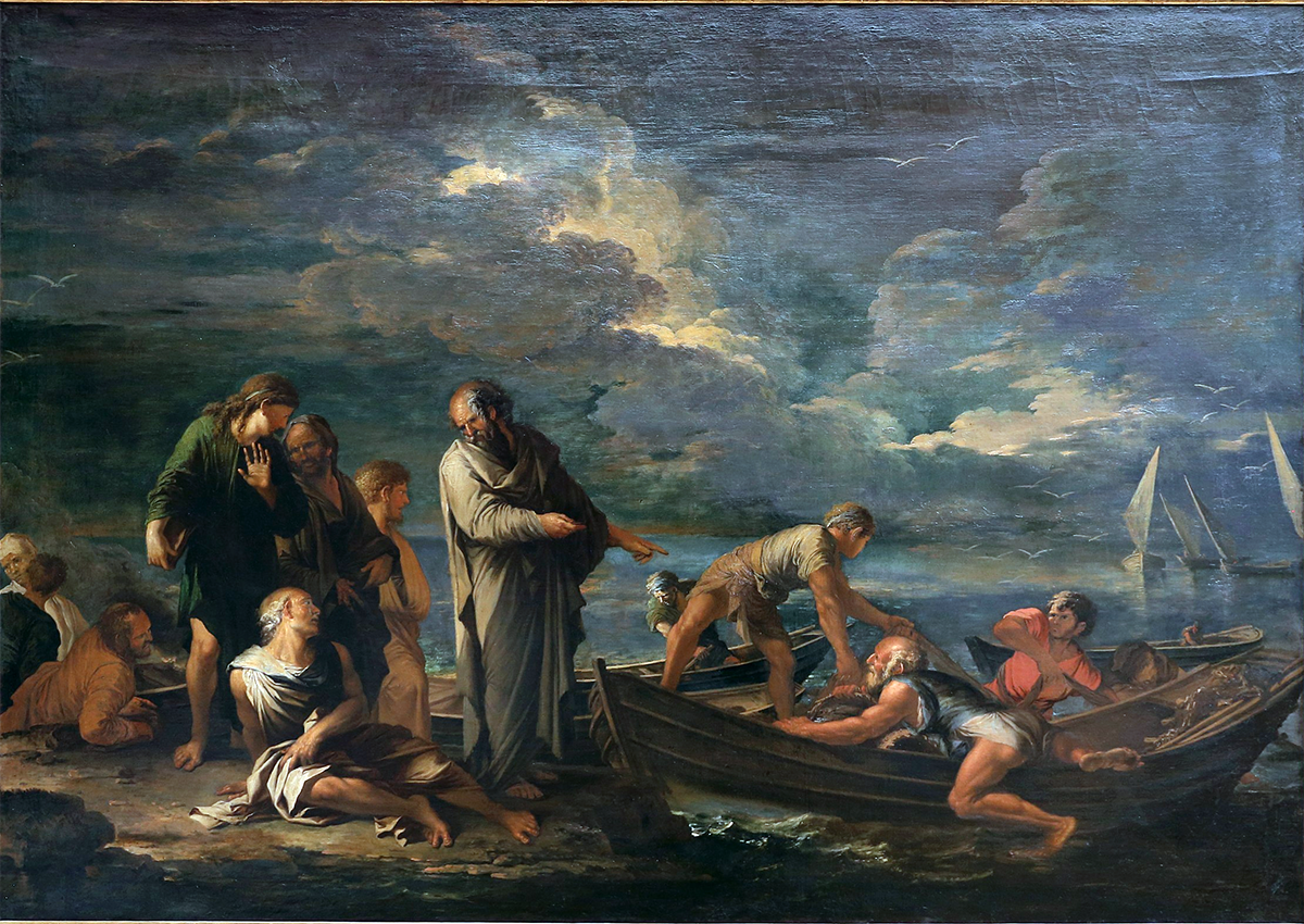 Сальвадор Роза. Пифагор и рыбаки, 1662. Берлинская картинная галерея