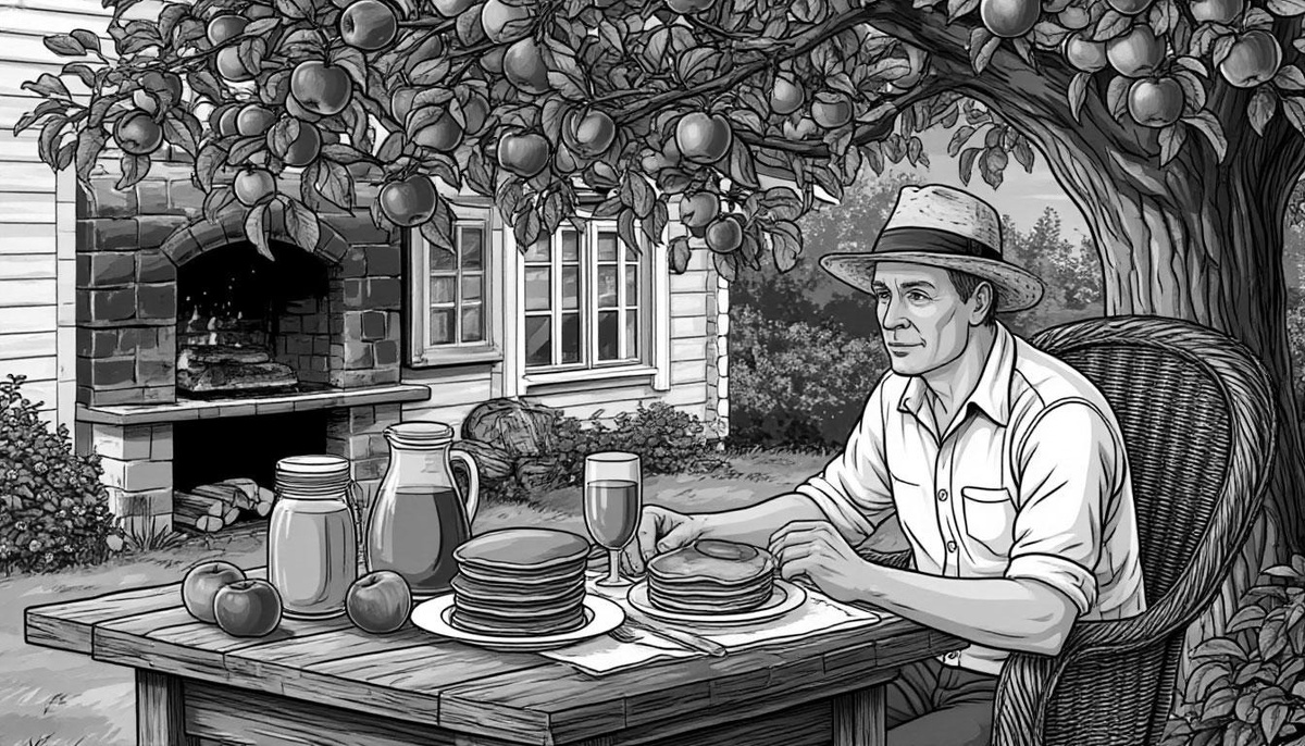 Сидишь на даче в тени, всё как по сценарию