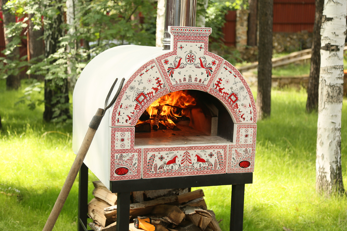 русская печь Жарушка Мезенская роспись