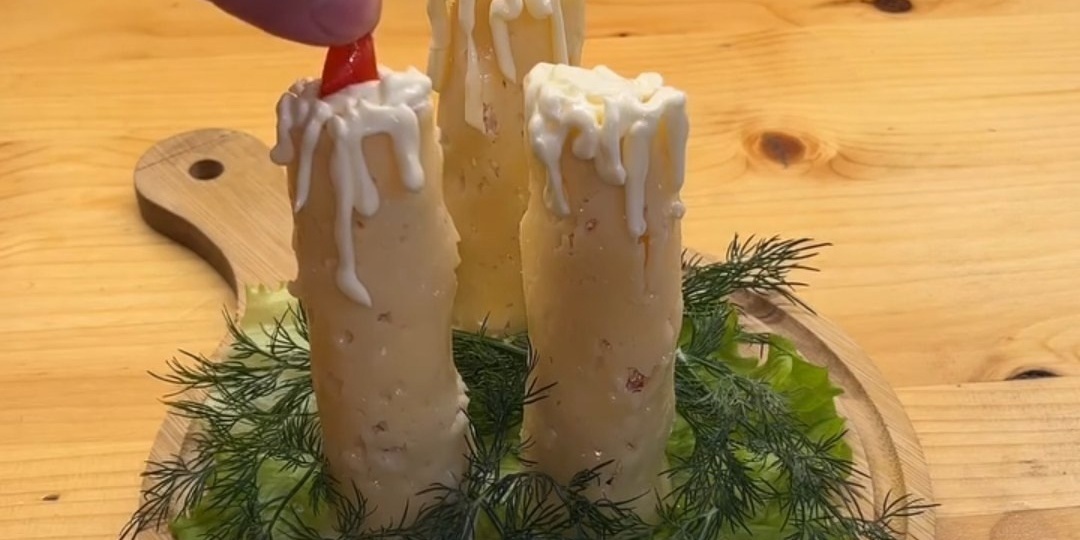 «Свечи» из сыра: Гениальная праздничная закуска за 15 минут
