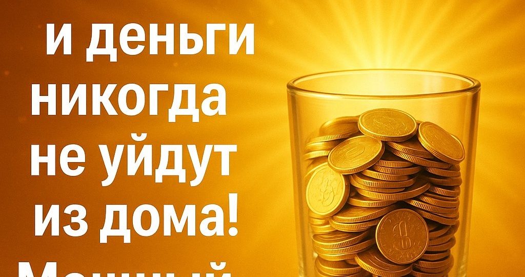 Поставьте этот стакан с монетами — и деньги никогда не уйдут из дома! Мощный ритуал на целый год