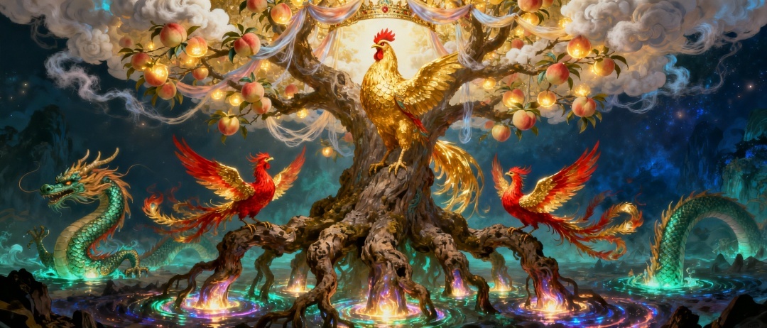 #КиенМу #мировоедрево #древожизни #СиВанму #дракон #феникс