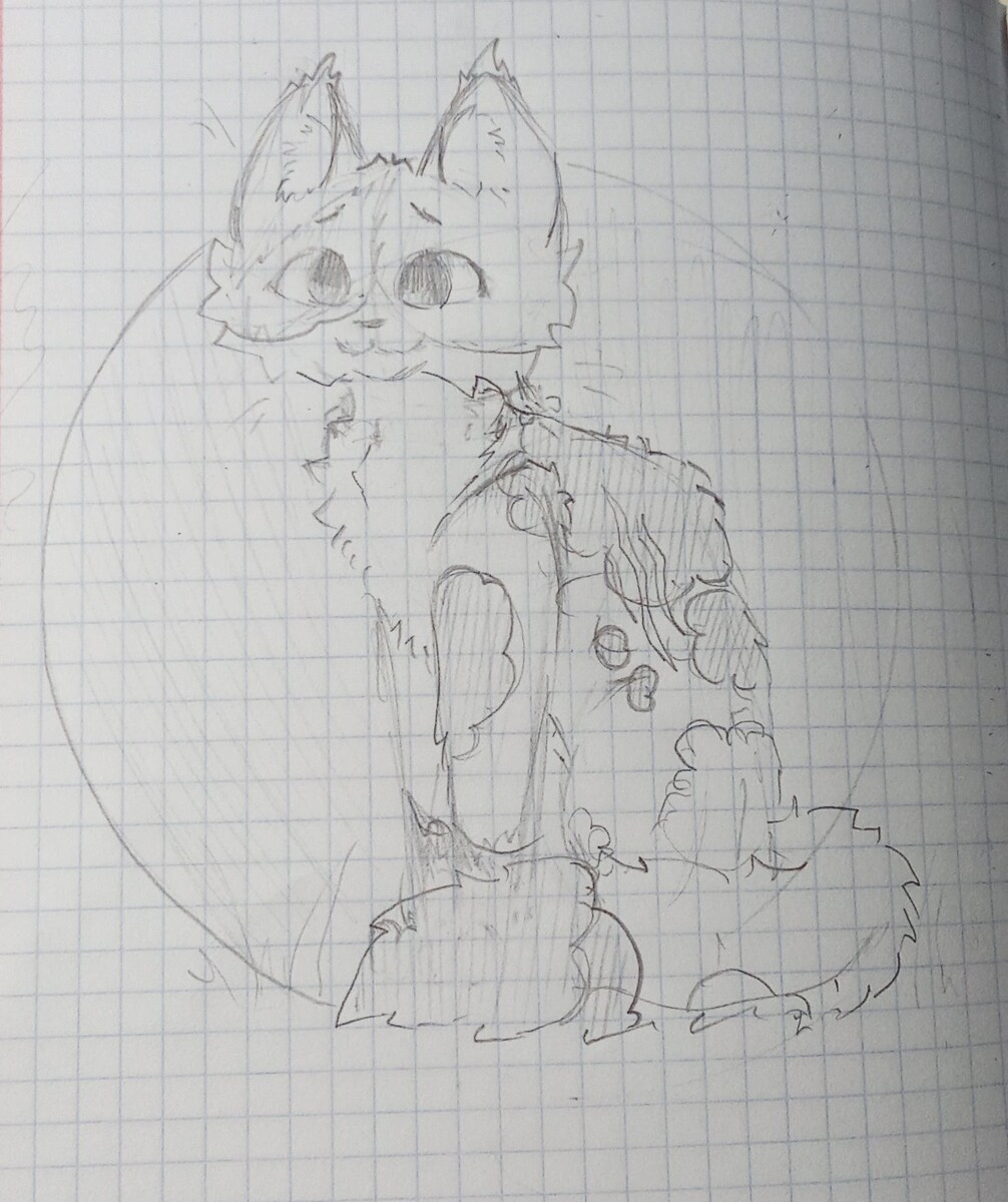 какая-то пятнистая кошечка из тетрадки по географии