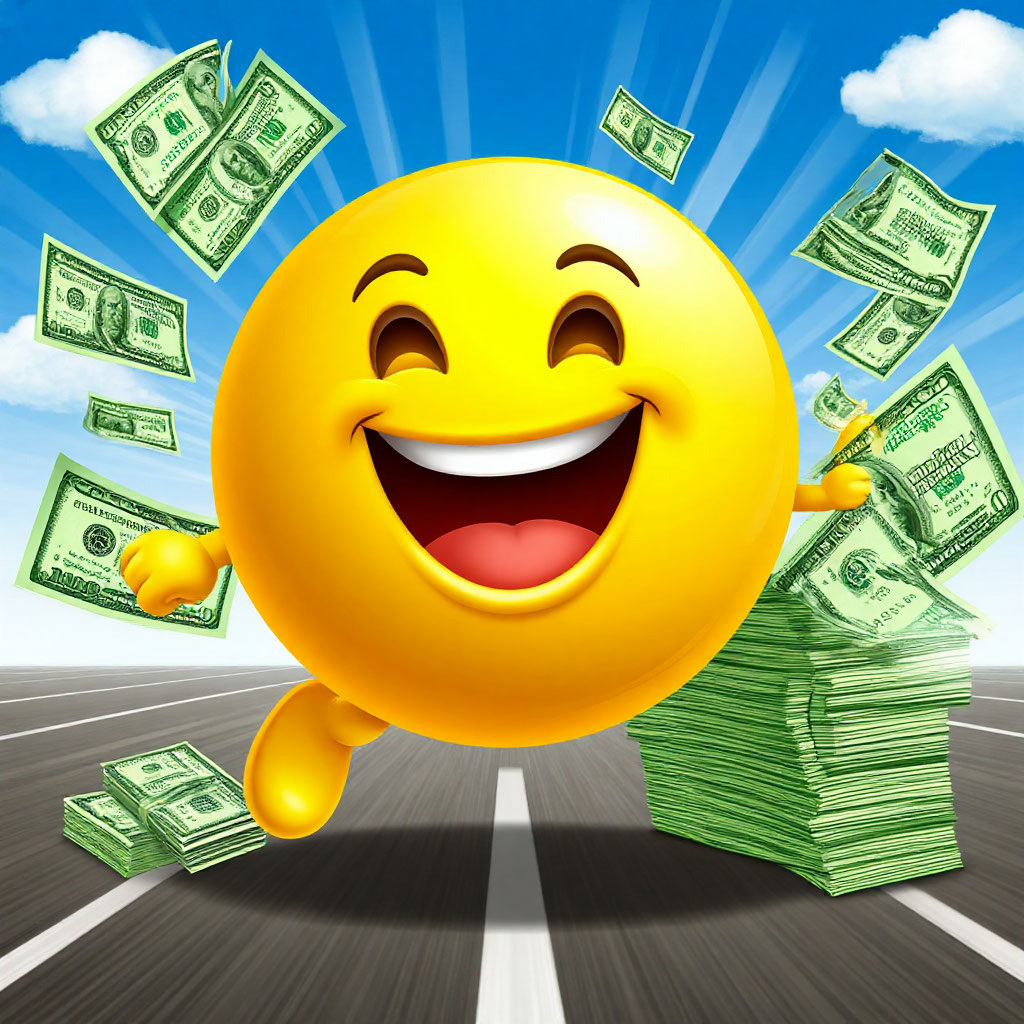 Иллюстрация "Деньги и Счастье: Вектор Помех" создана сетью Шедеврум