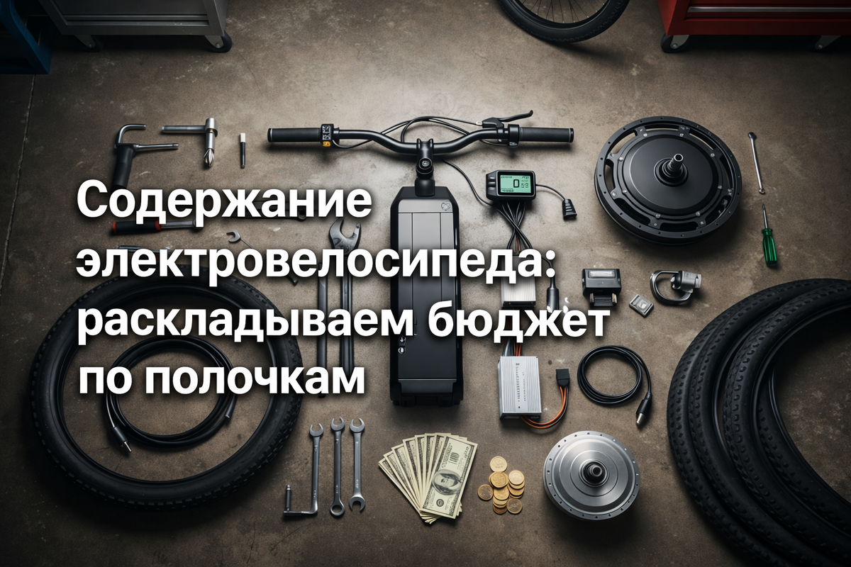 Электровелосипед – это не разовая покупка. Давайте посчитаем, во сколько обходится его содержание.