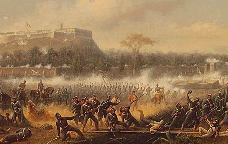 Сражение при Чапультепек. Здесь отличился Макклеллан.