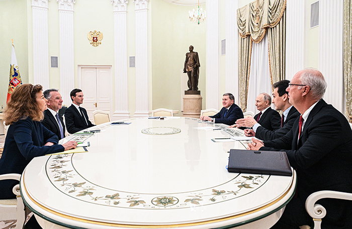    Переговоры президента РФ Путина и спецпосланника президента США Уиткоффа.Кристина Кормилицына/POOL/ТАСС